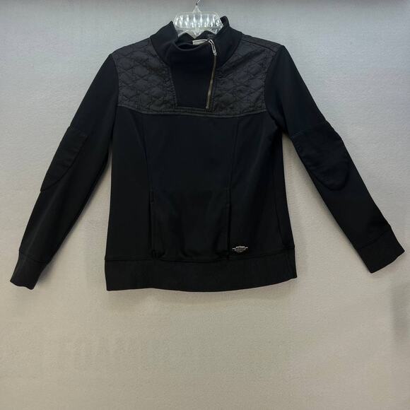 Harley-Davidson Jackets & Blazers - Harley Davidson Performance Women's Quarter Zip Jacket Size S Black Quilted